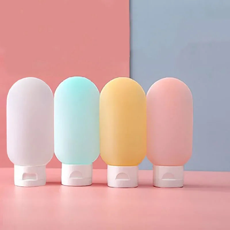 Travel Bottle Set – 4pcs Refillable 60ml + 12 Soft Tubes.