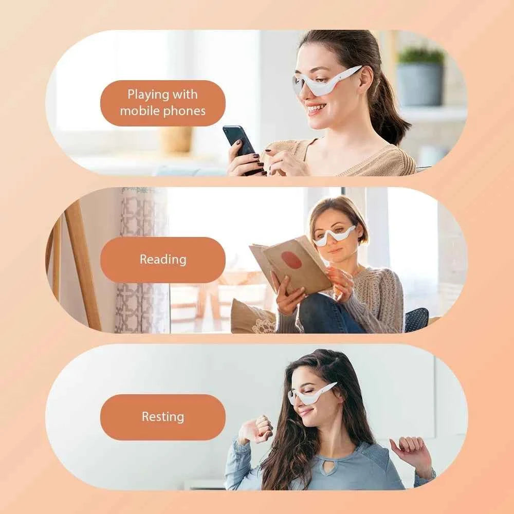 3D Eye Massager with EMS & Red Light