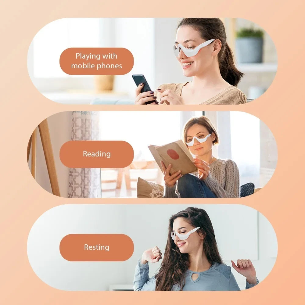 3D Eye Massager with EMS & Red Light