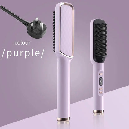 Electric Hot Comb Multifunctional Straight Hair Straightener Comb Negative Ion Anti-Scalding Styling Tool Straightening Brush Makeup art