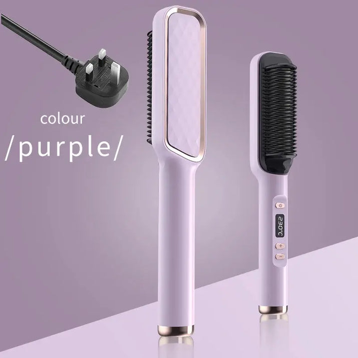 Electric Hot Comb Multifunctional Straight Hair Straightener Comb Negative Ion Anti-Scalding Styling Tool Straightening Brush Makeup art