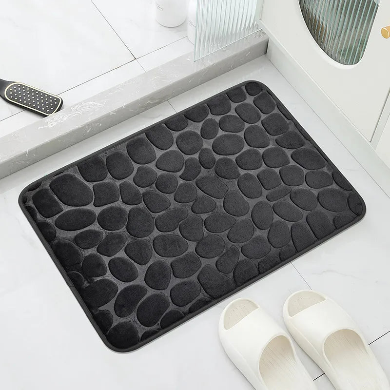 Cobblestone Embossed Non-Slip Bath Mat.