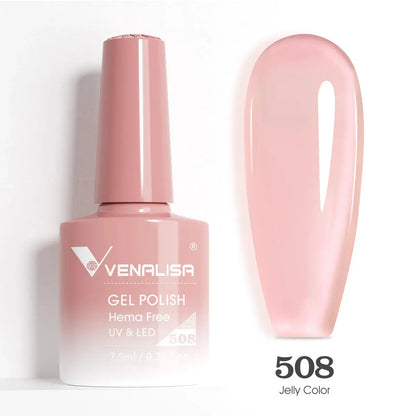 VENALISA 7.5ml Nail Gel Polish VIP5 HEMA Free Semi Permanent Soak off UV LED Nail Gel Varnish Full Coverage Nail Gel Lacquer Makeup art