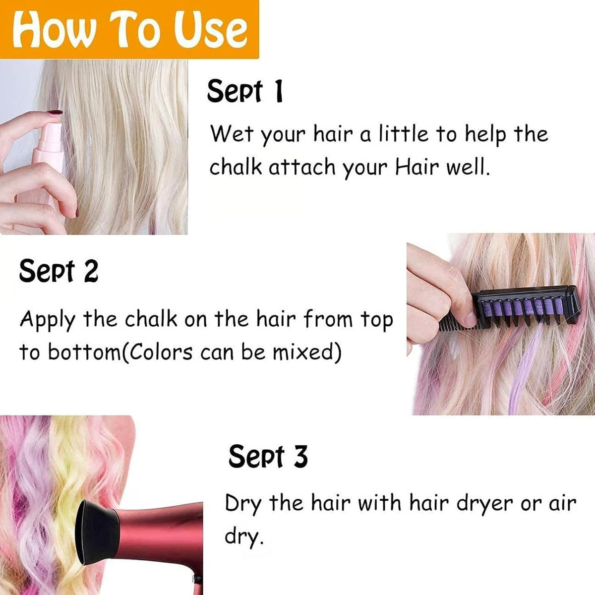 Ultra Easy Temporary Hair Color – Fun & Washable Makeup art